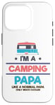 Coque pour iPhone 16 Pro Camping-car glacière Nature Lover Camping Papa Like Normal Papa