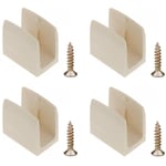 4x Clip bloqueur de manivelle volet Roulant beige Support Guide Manette Plastique 15mm - 18mm Universel fenêtre Mur à Visser