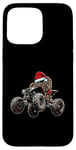 Coque pour iPhone 15 Pro Max Atv Quad Chapeau de Noël 4 roues