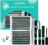 Lash Extension Kit 320Pcs,DIY Individual Lashes Clusters Kit,Lash Bond And For