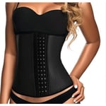 Waist Trainer naturlig latex korsett Black L