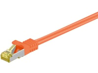 Goobay Rj45 Patchkabel, Cat 6A S/Ftp (Pimf), 500 Mhz Med Cat 7 Råkabler, Oransje - Kabellengde 20 M