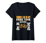 Womens Bicycle Watch Cycling Research About Cycling Biking V-Neck T-Shirt