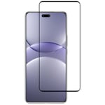 OnePlus 13 Pro Silk Printing Skjermbeskytter – 3D Høykvalitets Aluminium-Silikonglassfilm – Transparent/Svart Kant