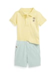 Ralph Lauren Baby Polo Bear Polo Shirt & Short Set, Wickett Yellow