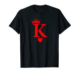 King of Hearts, Queen of Hearts Playing Cards, Deck of Cards T-Shirt