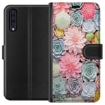 Samsung Galaxy A50 Svart Plånboksfodral Växter