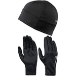 Nike Run Dry Hat Und Glov Gants Homme 082 black/Black/Silver FR: XS (Taille Fabricant: XS/S)