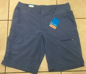 Columbia Womens Silver Ridge Omni Shade 12" Cargo Shorts Size 20 Uk BNWT Blue