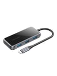 Vention 5in1 adapter HUB TFBHB USB-C to HDMI 4K@60 USB hub - 5 porttia - USB 3.0 - Musta