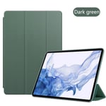 (Tab A8 10,5 x 200 tummanvihreä)Tablettikotelo Samsung Galaxy Tab A8 10,5 X200 A7 T500 A7 Lite T220 PU-nahkakuori Galaxy Tab S6 Lite S7 S8 S9:lle 11 tuuman tietokoneen kuoret ja kuoret