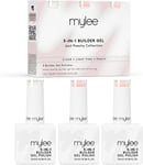 Mylee 5 in 1 Builder Base Strengthening Gel Trio 3X15Ml, UV/LED Nail Polish Coat