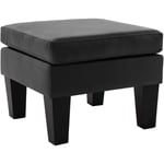 Prolenta Premium - Repose-Pieds pour Salon ou Chambre - Tabouret Pouf Noir Similicuir BV763748 - BonneVie - Noir