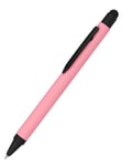 Stylo à Bille rétractable en Aluminium Stylus Rose, Recharge de Grande capacité Interchangeable, Couleur d'écriture Bleue, avec Toucher softtouch, Stylo avec Stylet Tactile