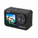 AGFA PHOTO AC9500 Caméra Sportive Waterproof - Vidéos 4K à 30FPS, Photos 16Mpixels, Double Écran, Grand Angle 170°, Stabilisation Anti-Vibration, WiFi - Noir - Neuf