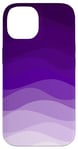 Coque pour iPhone 14 Simple dégradé violet ondulé