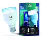 LIFX Clean A60 1200 lumens [E27], Pleine couleur avec lumière HEV antibactérienne, Ampoule LED connectée Wi-Fi, Pas de pont, Compatible avec Alexa, Hey Google, HomeKit et Siri