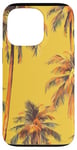 Coque pour iPhone 13 Pro Jaune Vintage Motif Palmier Tropical Paradise Decor