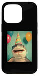 iPhone 13 Pro Shark Retro Art Print Birthday Party Balloons & Party Hat Case