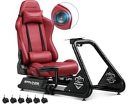 GTPLAYER Racing Simulator Cockpit with Seat, Sim Racing Cockpit Multi-function Adjustable Gaming Wheel Stand for G25 G27 G29 G920 G923 T300 PS5 PS4 Xbox, Without Wheel, Shifter & Pedals