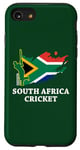 Coque pour iPhone SE (2020) / 7 / 8 Couleurs du drapeau sud-africain Cricket Afrique du Sud