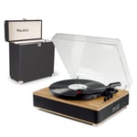 RP162L Bluetooth Record Player with Vinyl LP Case and Built-in Speakers