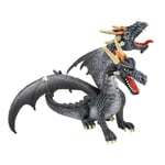 Micki Bullyland WD Figur Disney Dragon Drake Double Headed Svart