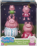 PEPPA PIG - BEDTIME FAMILY FIGURE PACK INCLUDING DADDY, MUMMY, PEPPA, GEORGE NEW