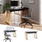 Bureau informatique VICCO Nautica - Gris anthracite et chêne - Style scandinave - Revêtement mélaminé résistant