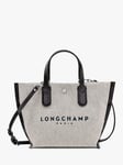 Longchamp Essential Extra Small Canvas Cross Body Bag, Ecru