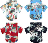 Pieces Summer Pet Shirts Hawaii Style Floral Dog T-paita