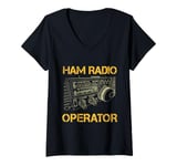 Womens Amateur Ham Radio Operator CB Radio Enthusiast Ham Radio Dad V-Neck T-Shirt