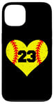 iPhone 13 Softball Number 23 Jersey Funny Softball Heart Game Day Case