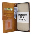 Zipper Standcase Wallet Motorola Moto G73 5G (Brun)