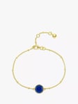 Auree Barcelona Personalised Birthstone Gold Vermeil Beaded Chain Bracelet