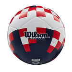 Wilson, Ballon de Football, Hex Stinger, Taille : 5, Bleu/Rouge/Blanc, Edition-Croatie, Pour Jeunes et Adultes, WTE9900XB0510