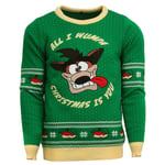 Crash Bandicoot Christmas Jumper - Green - L