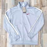 Nike Sportswear Track Jacket Polyknit Retro Swoosh Full Zip Grey Mens Medium New