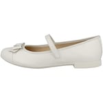 Geox JR PLIE' Ballet Flat, White, 11 UK Child