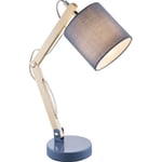 Etc-shop - Lampe à poser bois joint salon éclairage liseuse côté lampe bleu