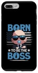 Coque pour iPhone 7 Plus/8 Plus Baby Boss Drapeau américain « Born To Be The Boss »