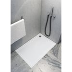 Otitec - Receveur de douche en acrylique blanc - rectangulaire - zaher - 120 x 80 - blanc