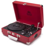 GPO - Platine Vinyles Attaché Case Pillarbox Red