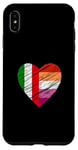 Coque pour iPhone XS Max Drapeau LGBTQ Italie Lesbienne Pride Cœur Amour LGBTQIA