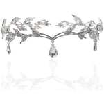 Rhinestone Crystal Tiara, Bröllop Tiara, Rhinestone Leaf Crown Cr