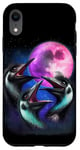 Coque pour iPhone XR 3 émeu hurlant à la lune, ornithologue amusant pour les amoureux des oiseaux