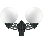 Luminaire pour mât 2 bras indura globo IP55 E27 2x70W 400mm Noir - Negro