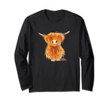 Funny Highland Cow 'TaTTie' Mum Gift, For Her, For Birthday Long Sleeve T-Shirt