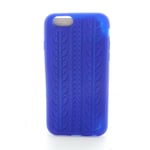 COQUE SILICONE SOUPLE EMPREINTE PNEU POUR APPLE IPHONE 6 6S BLEU