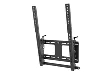 StarTech.com Portrait/Vertical TV Wall Mount, Heavy Duty TV Wall Mount, 40-55 inch VESA TV (110lb/50kg), Tilting Low Profile Digital Signage Television Mount with Lockable Security Bar - TV/Display Wall Mount monteringssæt - lodret - for fladt panel - sor